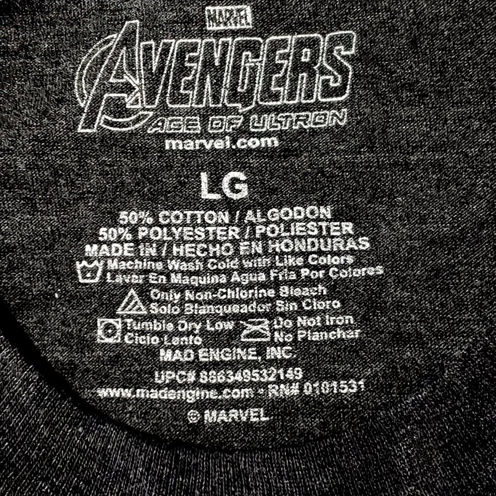 MARVEL Comics Avengers Age of Ultron T-Shirt Officially Licensed Pre-Owned LK NW - Picture 5 of 5